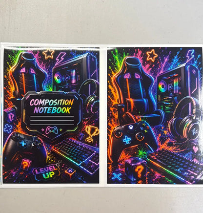 Neon gamer Notebook Cover