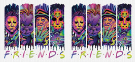 Neon Horror Friends UV Wrap