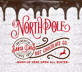 North pole drip tumbler wrap