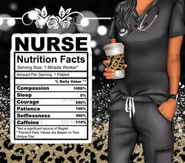 Nurse nutrition tumbler wrap