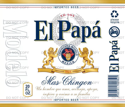 Papa mas chingon tumbler wrap