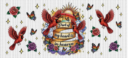 Part of my heart is in heaven UV Wrap