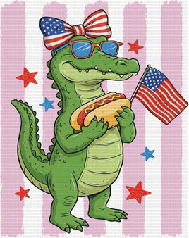 Patriotic Gator Girl