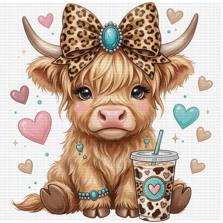 Pink and Turquoise highland