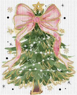 Pink bow Christmas tree