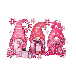 pink christmas gnomes