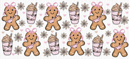 Pink Gingerbread Cookies And Coffee UV Wrap