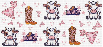 Pink Howdy Cows UV WRAP