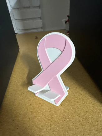 Pink ribbon phone holder