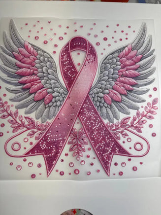 Pink ribbon wings DD