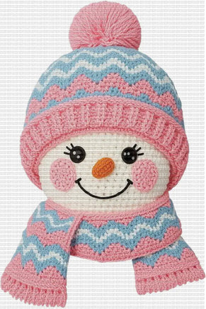 Pink Snowman Faux Yarn