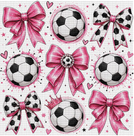 Pink Soccer Bows