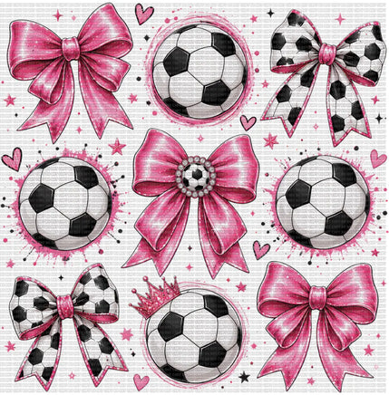Pink Soccer Bows