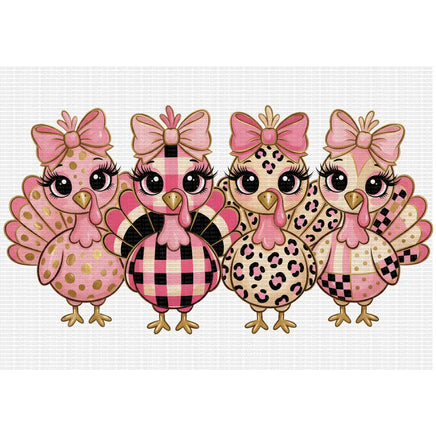 Pink turkeys