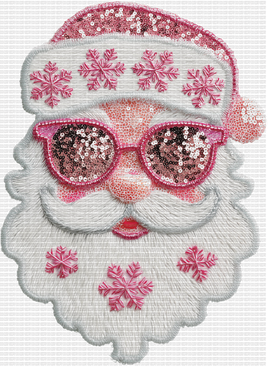 Pink Sequin Santa