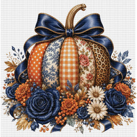 Pumpkin blue bow