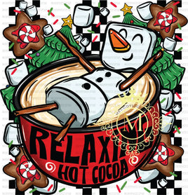 Relaxing in hot cocoa - sleeve - baby 6 inch / sublimation