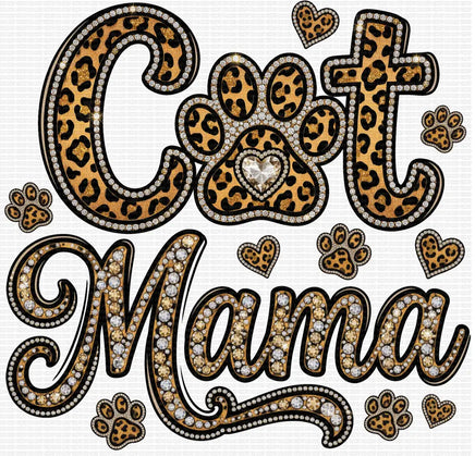 Rhinestone Cat Mama