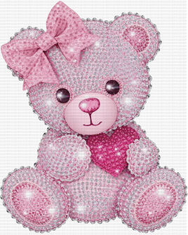 Rhinestone Pink Teddy