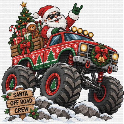 Santa monster truck
