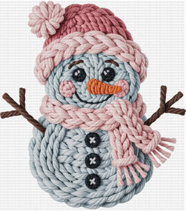 Snowman faux yarn