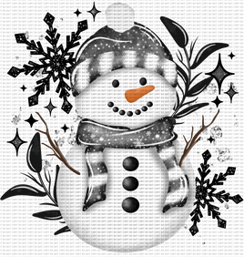 Snowman black and white