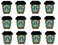 sticker sheets - leopard coffee