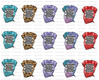 sticker sheets - shirt care