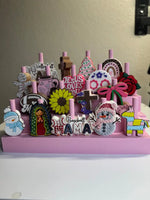 Straw topper holder