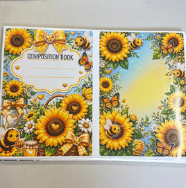 Sunflowers and Bees Notebook Cover