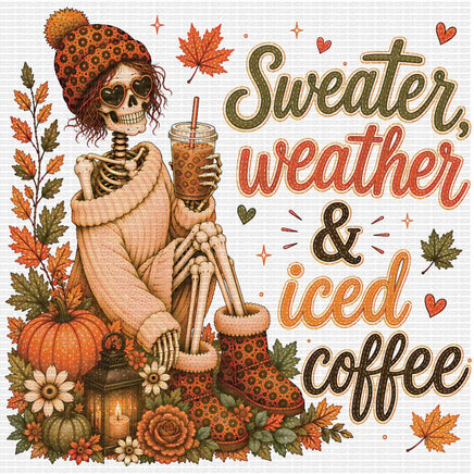 Sweater weather and iced coffee