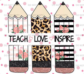 Teach love inspire pencils tumbler wrap