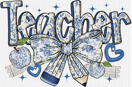 Teacher Blue Bow