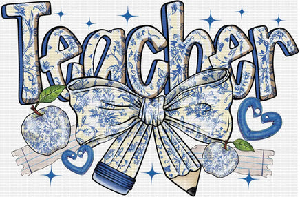 Teacher Blue Bow