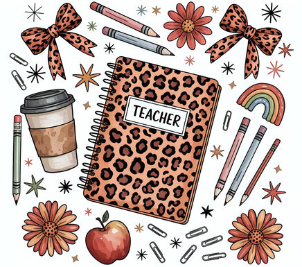 Teacher cheetah tumbler wrap