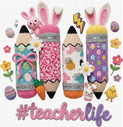 Teacher Life Easter Faux Yarn