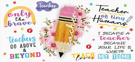 Teacher Pencil FLOWER UV WRAP