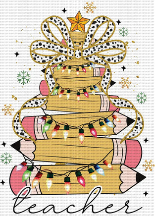 Teacher pencil tree