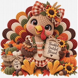 Thankful crochet turkey