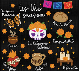 Tis The Season Dia De Los Muertos (White)