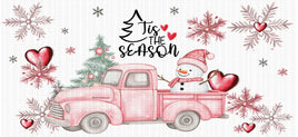 Tis The Season Pink Christmas Truck UV Wrap