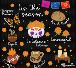 Tis The Season Dia De Los Muertos (White)