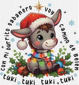 Tuki Christmas Lights - Youth 8 in / DTF / black