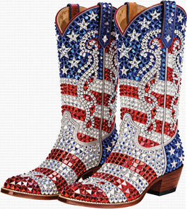 USA Boots Rhinestone
