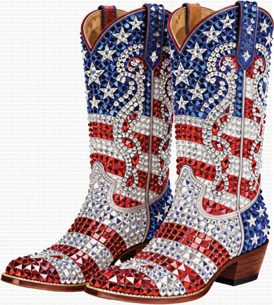 USA Boots Rhinestone