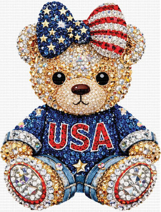 USA Teddy Bear Rhinestone