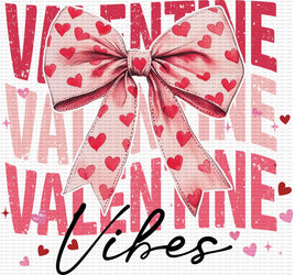 Valentine Vibes Distressed Bow