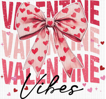 Valentine Vibes Distressed Bow