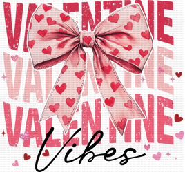 Valentine Vibes Distressed Bow