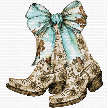 Western Turquoise Boots